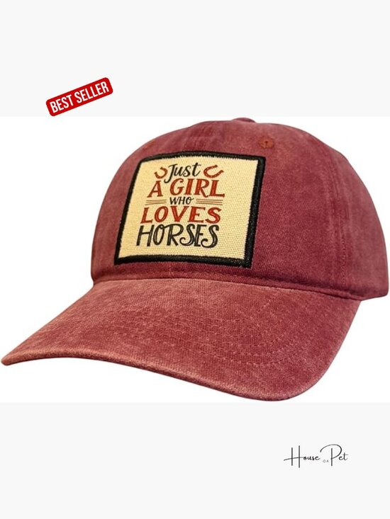 Unisex Cotton Dad Hat Adjustable Breathable Travel Cap Funny Horse Design